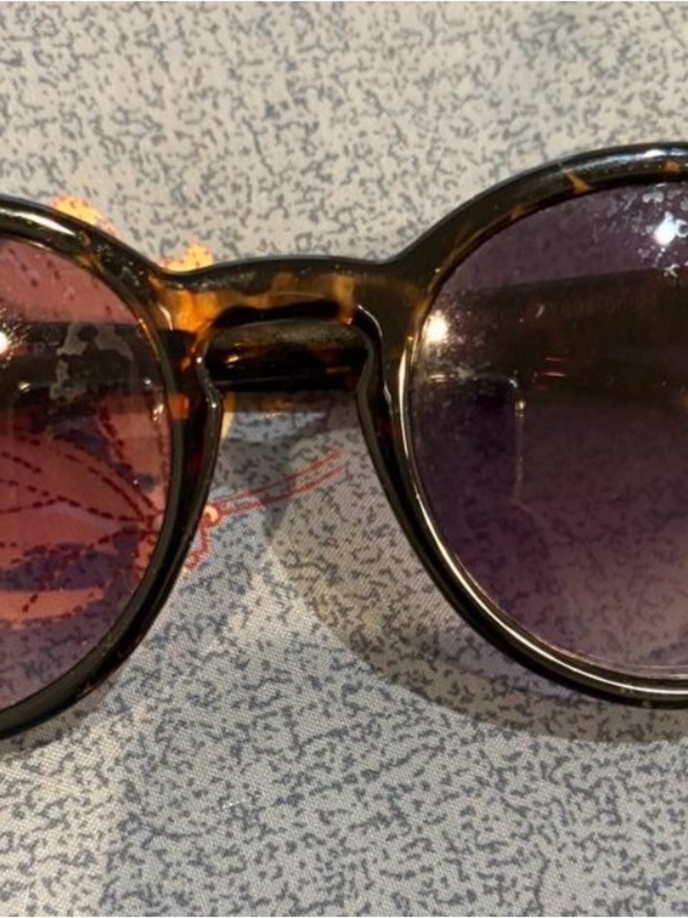 Tortoiseshell Round Sunglasses